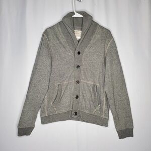American Eagle Shawl Collar Cardigan Mens S Fleece Button Grandpa Academia 00s